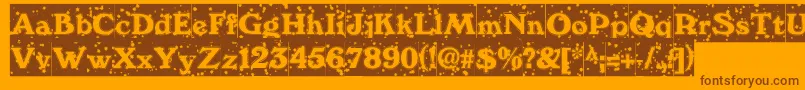 WinternightDb Font – Brown Fonts on Orange Background