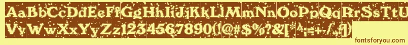 WinternightDb Font – Brown Fonts on Yellow Background