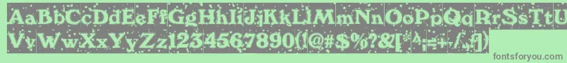 WinternightDb Font – Gray Fonts on Green Background