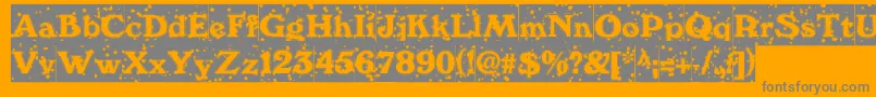 WinternightDb Font – Gray Fonts on Orange Background