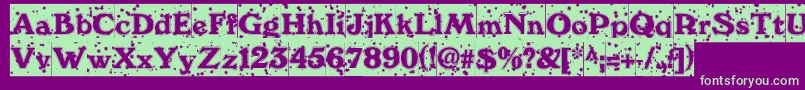 WinternightDb Font – Green Fonts on Purple Background