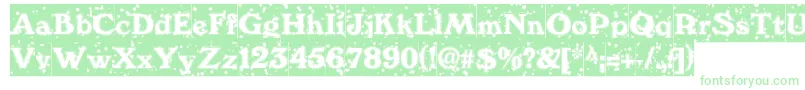 Czcionka WinternightDb – zielone czcionki