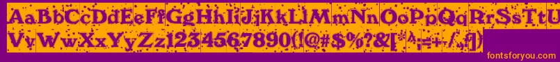 WinternightDb Font – Orange Fonts on Purple Background