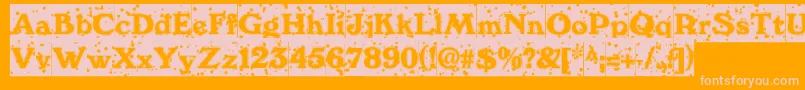 WinternightDb Font – Pink Fonts on Orange Background
