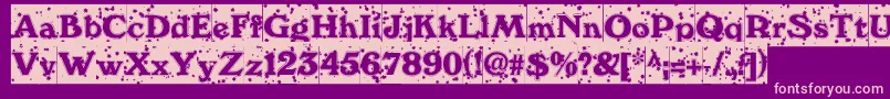 WinternightDb Font – Pink Fonts on Purple Background