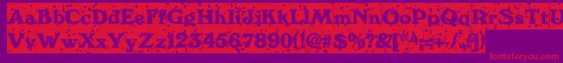 Шрифт WinternightDb – красные шрифты на фиолетовом фоне
