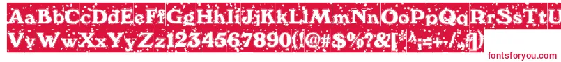 WinternightDb Font – Red Fonts on White Background