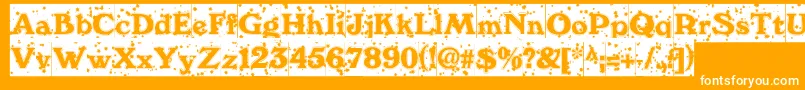 WinternightDb Font – White Fonts on Orange Background