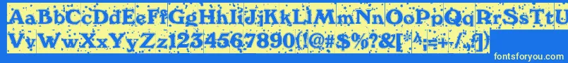 WinternightDb Font – Yellow Fonts on Blue Background