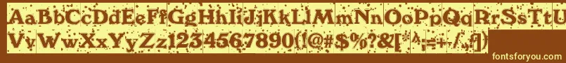 WinternightDb Font – Yellow Fonts on Brown Background