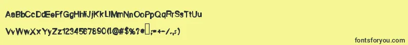 Myday Font – Black Fonts on Yellow Background