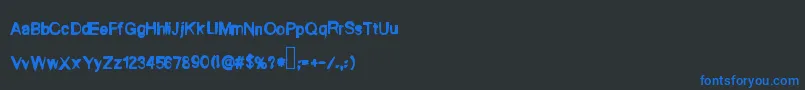 Myday Font – Blue Fonts on Black Background