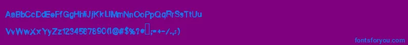 フォントMyday – 紫色の背景に青い文字