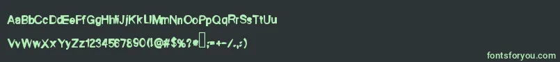 Myday-fontti – vihreät fontit mustalla taustalla