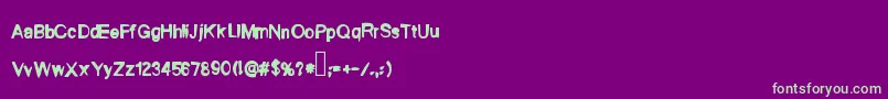 Myday Font – Green Fonts on Purple Background
