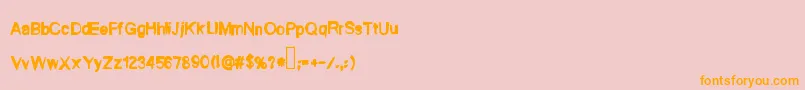 Myday Font – Orange Fonts on Pink Background