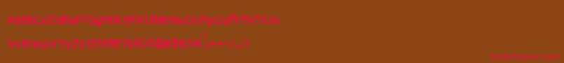 Myday-Schriftart – Rote Schriften auf braunem Hintergrund