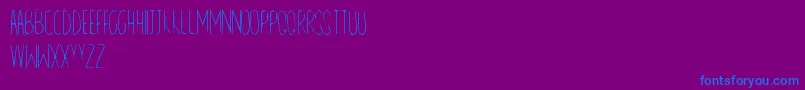 LineAndSand Font – Blue Fonts on Purple Background