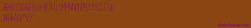 LineAndSand Font – Purple Fonts on Brown Background
