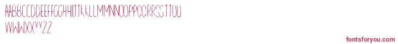 LineAndSand Font – Red Fonts on White Background