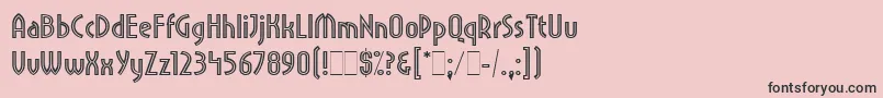 PritchardLineOutLetPlain.1.0-Schriftart – Schwarze Schriften auf rosa Hintergrund