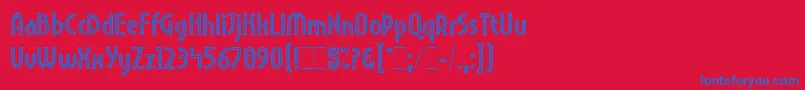 PritchardLineOutLetPlain.1.0 Font – Blue Fonts on Red Background