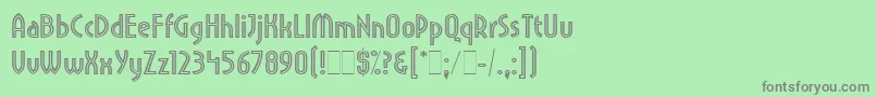 PritchardLineOutLetPlain.1.0-Schriftart – Graue Schriften auf grünem Hintergrund