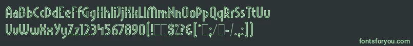 PritchardLineOutLetPlain.1.0 Font – Green Fonts on Black Background