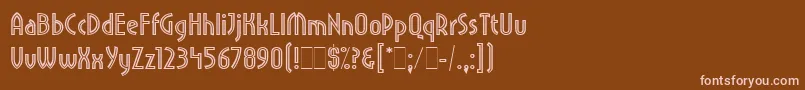 fuente PritchardLineOutLetPlain.1.0 – Fuentes Rosadas Sobre Fondo Marrón