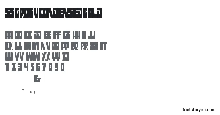 Шрифт SsgrogyCondensedbold – алфавит, цифры, специальные символы