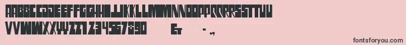 Weitere Informationen zur SsgrogyCondensedbold-Schriftart SsgrogyCondensedbold-Schriftart – Schwarze Schriften auf rosa Hintergrund