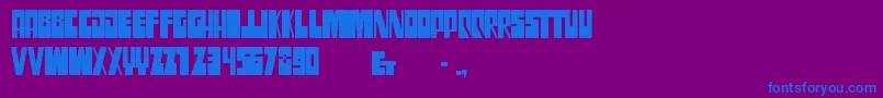 SsgrogyCondensedbold Font – Blue Fonts on Purple Background