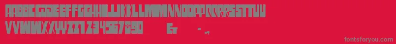 SsgrogyCondensedbold Font – Gray Fonts on Red Background