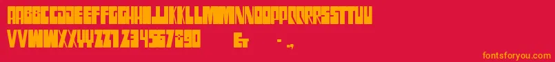 Шрифт SsgrogyCondensedbold – оранжевые шрифты на красном фоне