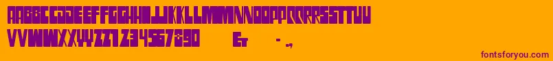 SsgrogyCondensedbold Font – Purple Fonts on Orange Background