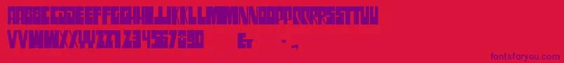 SsgrogyCondensedbold Font – Purple Fonts on Red Background