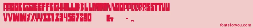SsgrogyCondensedbold Font – Red Fonts on Pink Background