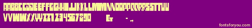 SsgrogyCondensedbold Font – Yellow Fonts on Purple Background