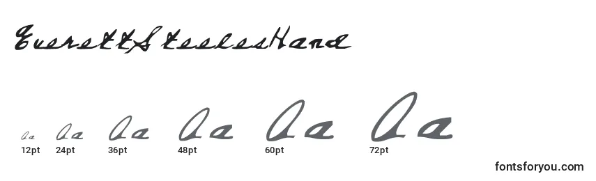 EverettSteelesHand Font Sizes