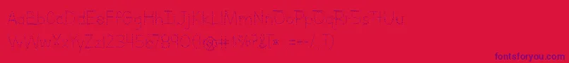 BmdLettersForLearnersLinedDotsHattedJ Font – Purple Fonts on Red Background