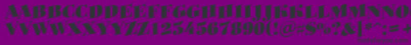 Bodoniortotitulspup Font – Black Fonts on Purple Background