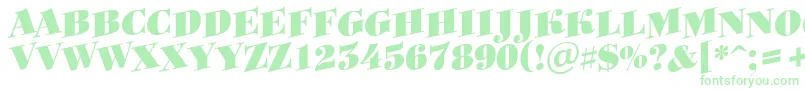 Bodoniortotitulspup Font – Green Fonts on White Background