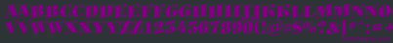Bodoniortotitulspup Font – Purple Fonts on Black Background