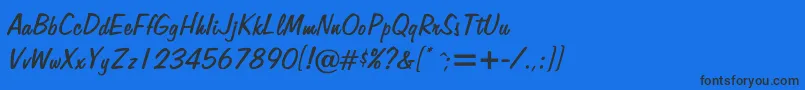 Jenkins Font – Black Fonts on Blue Background