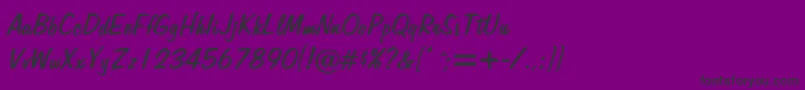 Jenkins-Schriftart – Schwarze Schriften auf violettem Hintergrund