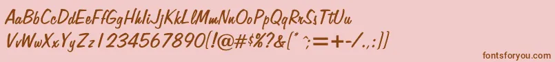 Jenkins Font – Brown Fonts on Pink Background