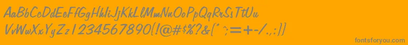 Jenkins Font – Gray Fonts on Orange Background