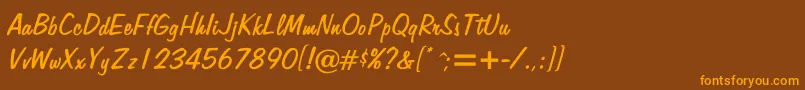 Jenkins Font – Orange Fonts on Brown Background