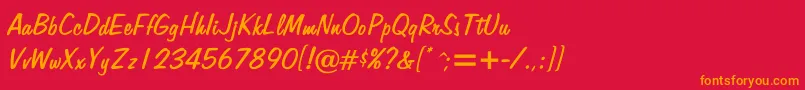 Jenkins Font – Orange Fonts on Red Background