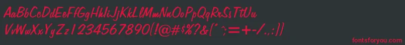 Jenkins Font – Red Fonts on Black Background